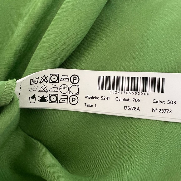 NWT Massimo Dutti Long Green Satin skirt US L - Picture 6 of 9